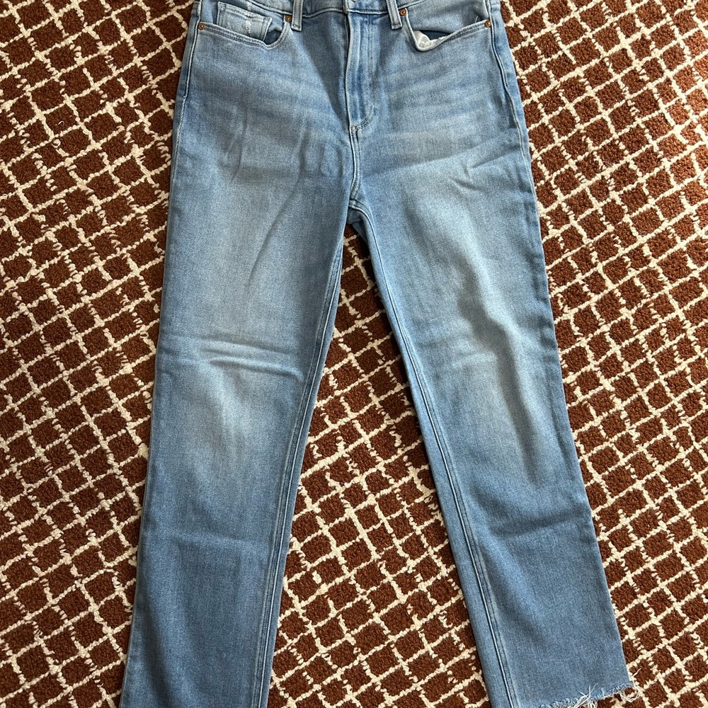 PAIGE Straight-Leg Jeans in Light Blue Wash